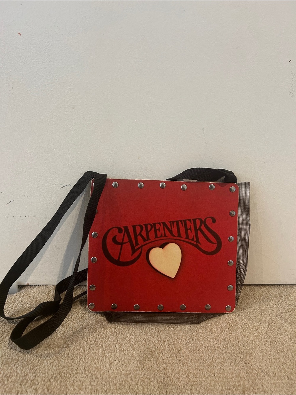 Handmade Custom Carpenters Vinyl Record Crossbody Bag